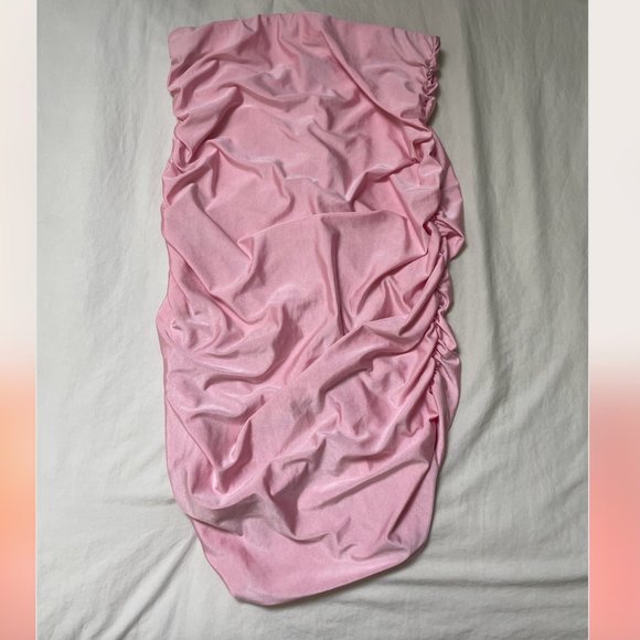 ⭐️ Ruffled Ruched Boho Glam Baddie Chic Party Club Dancing Pastel Hip Midi Skirt - Picture 3 of 6